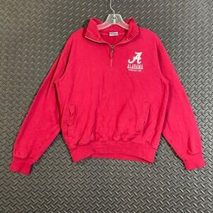 Alabama Crimson Tide Quarter Zip Red Pullover Sweater Vintage Y2K Women's Small